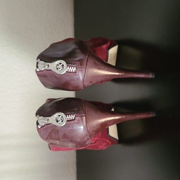 Michael Michael Kors Maroon Suede/leather Heels - Picture 5 of 5